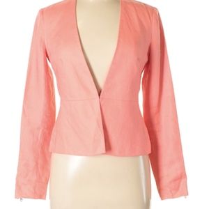 Banana Republic 100% Linen Coral Blazer
